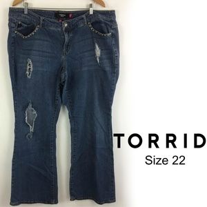 Torrid Studded Distressed Jeans - 22